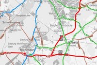 Screenshot der Themenkarte "Klassifiziertes Straßennetz"
